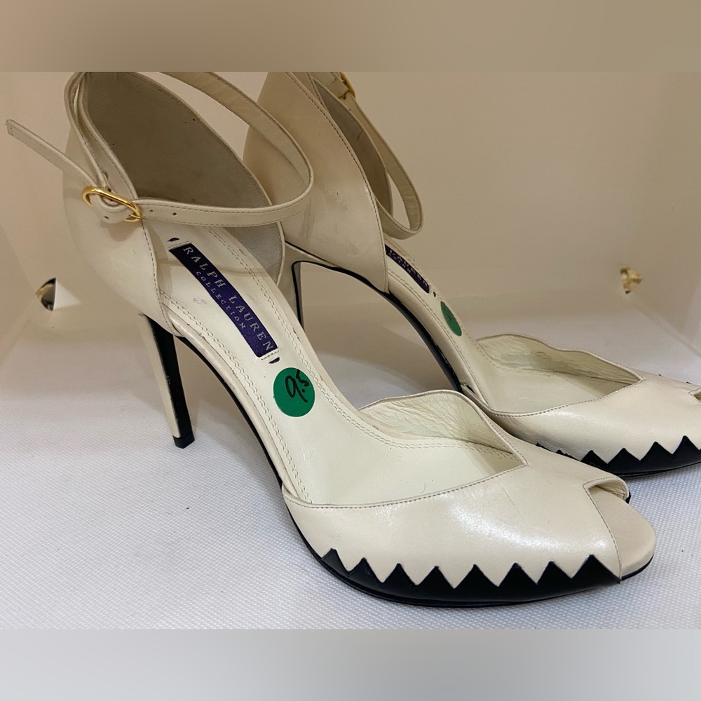 Ralph Lauren purple Label Shoes Heels Sandals 39.5 Italy Color- Blocked pump S18